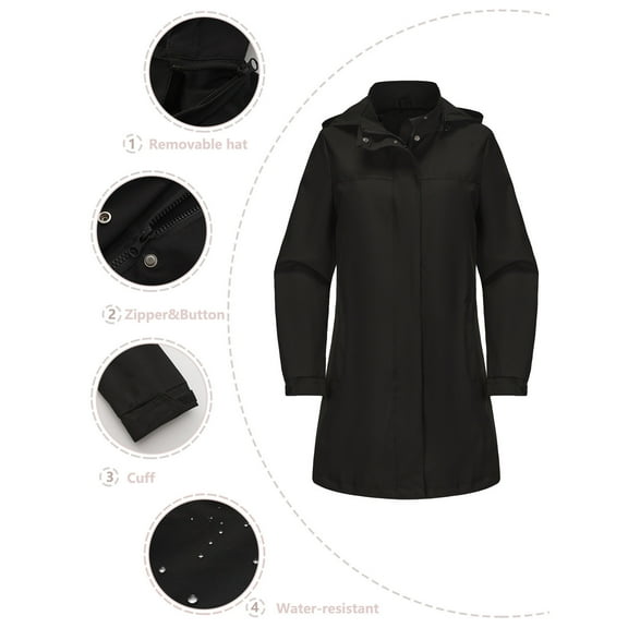 Deal of the Week Ofreoo Womens Spring Fall Loose Casual Solid Color Windbreaker Long Sleeved Hooded Jacket Top Windbreaker Jacket Women