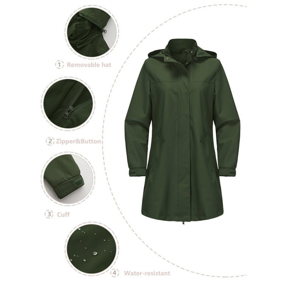 Deal of the Week Ofreoo Womens Spring Fall Loose Casual Solid Color Windbreaker Long Sleeved Hooded Jacket Top Windbreaker Jacket Women