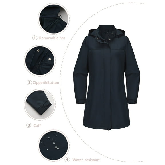 Deal of the Week Ofreoo Womens Spring Fall Loose Casual Solid Color Windbreaker Long Sleeved Hooded Jacket Top Windbreaker Jacket Women