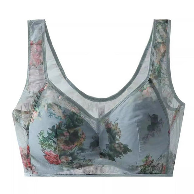 DealDjl Women's Large Size Outer Wear Sexy Lace Mesh Printed Underwear