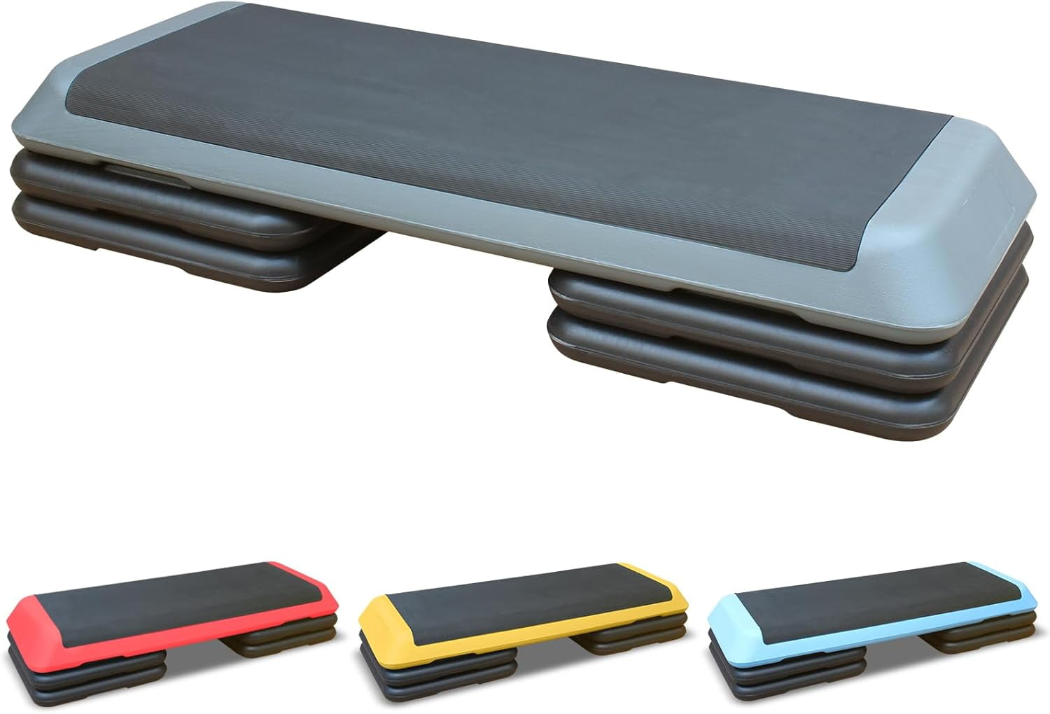 DealNest 43'' Exercise Aerobic Step Platform, Adjustable Height 4-6-8in ...