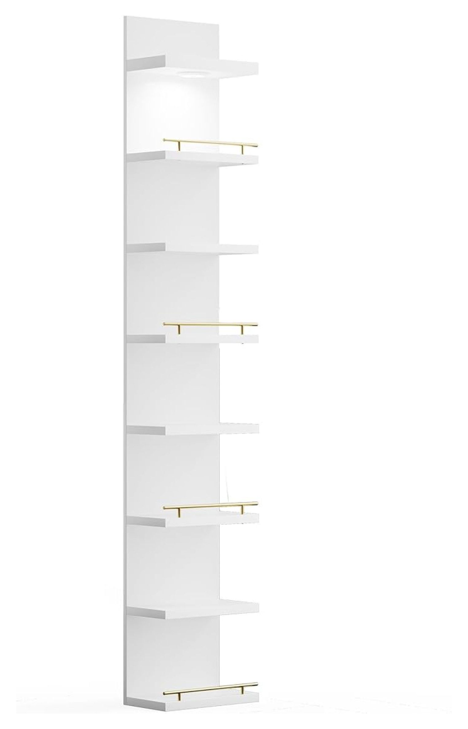 DealNest 8 Tier Wall Shelf Unit, White Lack Shelf, Vanity Floating