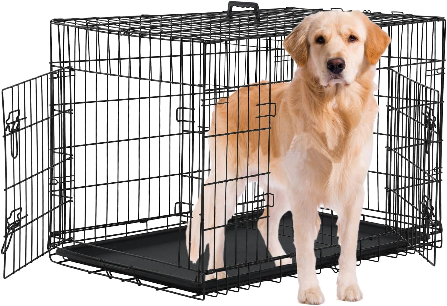 Curated visual reference: Fresh Look at Dealnest Medium Dog Crate 36 Inch Black Collapsible And Portable