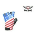 thumbnail image 1 of Dealer Leather  Leather Motorcycle Fingerless Gloves with USA Flag - Medium, 1 of 2