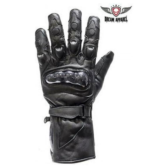 Dealer Leather GLZ10-3XL Mens Padded Leather Racing Gloves - 3XL