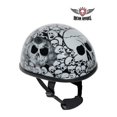 thumbnail image 1 of Dealer Leather H6401-GREY-XL Gray Boneyard Eagle Novelty Helmet with Skulls - Extra Large, 1 of 2