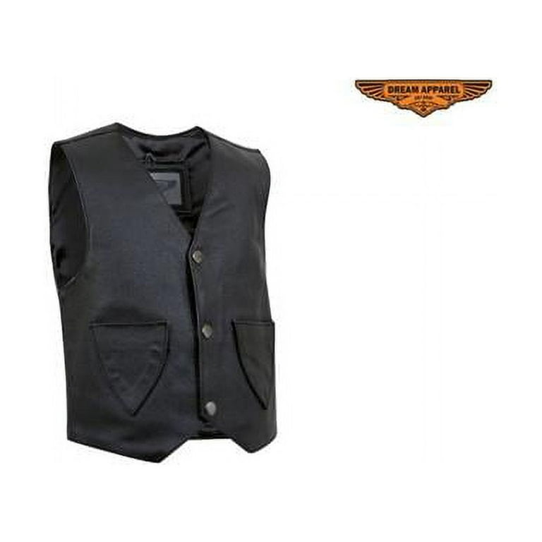 Dealer Leather KD346-3XL Toddler Kids Plain Leather Vest 3XL