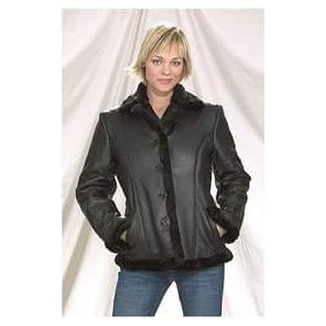 Dealer Leather L26-XS Ladies Faux Fur-Lined Leather Motorcycle Jacket - Extra Small