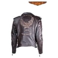 thumbnail image 1 of Dealer Leather  Mens Retro Black Motorcycle Jacket - Medium, 1 of 1