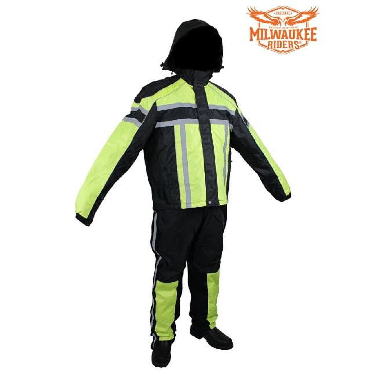 Dealer Leather MR-RS30-FLUORESCENT-S Mens Milwaukee Riders Black ...