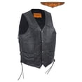 thumbnail image 1 of Dealer Leather MV301-RC-36 Mens Braided Leather Motorcycle Vest - Size 36, 1 of 1