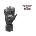 thumbnail image 1 of Dealer Leather  Mens Leather Racing Gloves with Cloth Hook & Eye Strap - Small, 1 of 1
