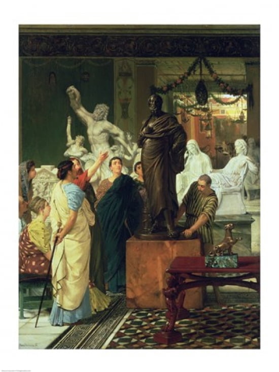 Dealer in Statues Canvas Art - Sir Lawrence Alma-Tadema (18 x 24)