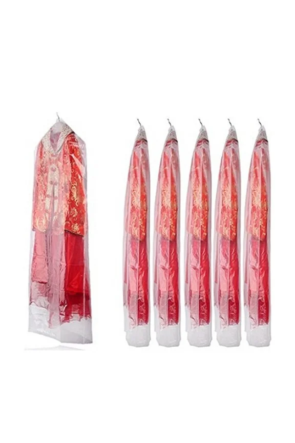 Dealglad 10Pcs Plastic Transparent Clothes Suit Garment Dustproof Cover Storage