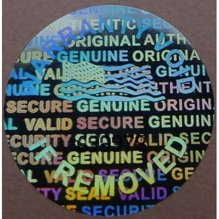 Dealimax Brand - 17 mm /0.65 inch 1000 Round Bright Silver Hologram Sequentially Numbered Tamper Evident Security Labels/Stickers