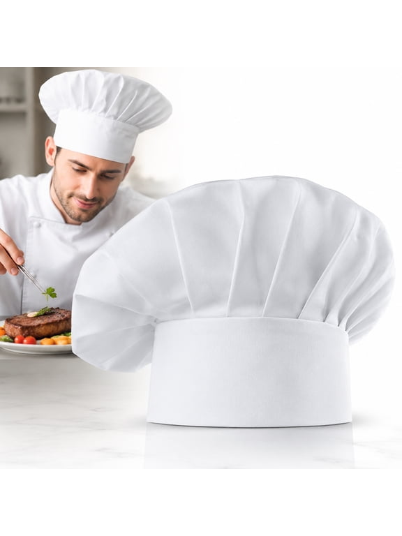 1 Pcs Chef Hats for Men, Chef Hat, Adjustable Elastic Cooking Kitchen Chef Caps for Women, Baker, Kitchen, Halloween, Christmas Cook