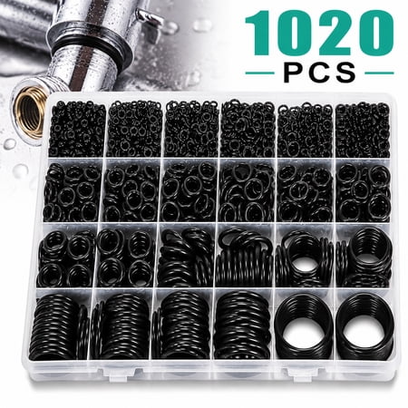 Deally 1020 Pcs O Ring Kit 20 Size Nitrile Rubber O Ring Assortment Set for Car Auto Vehicle Repair Faucet Plumbing Air or Gas Sealing Connections Resist Oil and Heat