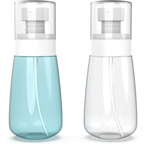 Deally 2 Pack Travel Size Spray Bottles 2 oz (60 ml) Fine Mist Leak Proof Mini Sprayer for Toner Face Mist and Hair Care