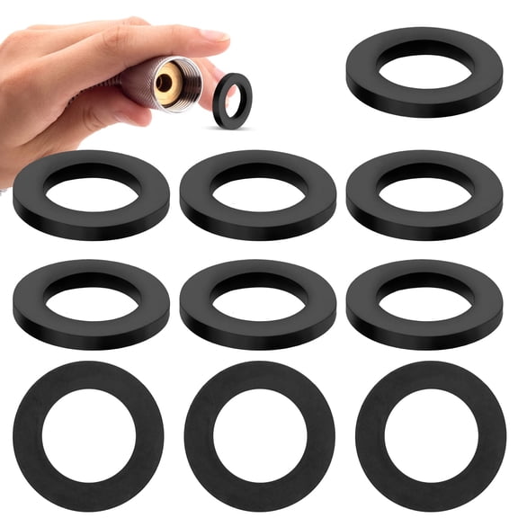 Deally 25 Pack 1/2 Inch Rubber Washers for Shower Head Hose Faucet Connections Leak Prevention Replacement Seals