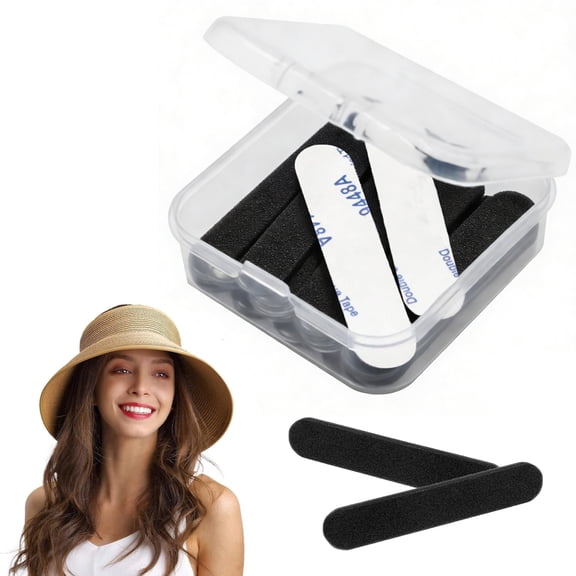 30 PCS Hat Size Reducer - Hat Size Tape, Inserts Liner Foam Reducing Sizing Tape Sizer Self Adhesive, Hat Inserts to Make Fit Smaller Sweatband, Black