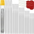 thumbnail image 1 of Deally 50 Pack Premium Large Eye Needles for Hand Sewing with Needle Threaders, Assorted Sizes, Embroidery Needles for Hand Sewing, Sewing Needles Large Eye, Big Eye Needle, 1 of 9