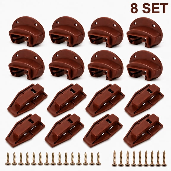 Deally 8 Set Drawer Slide Repair Kit Compatible with Kenlin Rite-Trak II 168, Vaughan Bassett, and Legacy Dresser Drawer Slides,Replacement Dresser Drawer Slides Repair Kit with Roller
