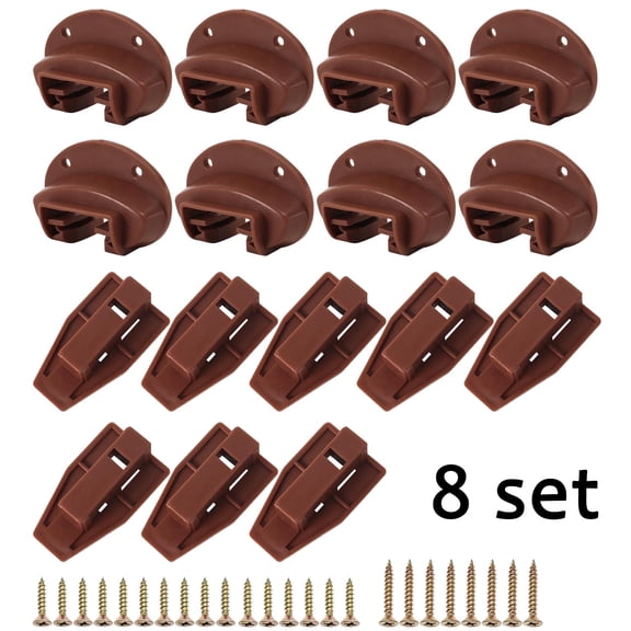 Deally 8 Set Drawer Slide Repair Kit Compatible with Kenlin Rite-Trak II 168, Vaughan Bassett, and Legacy Dresser Drawer Slides,Replacement Dresser Drawer Slides Repair Kit with Roller