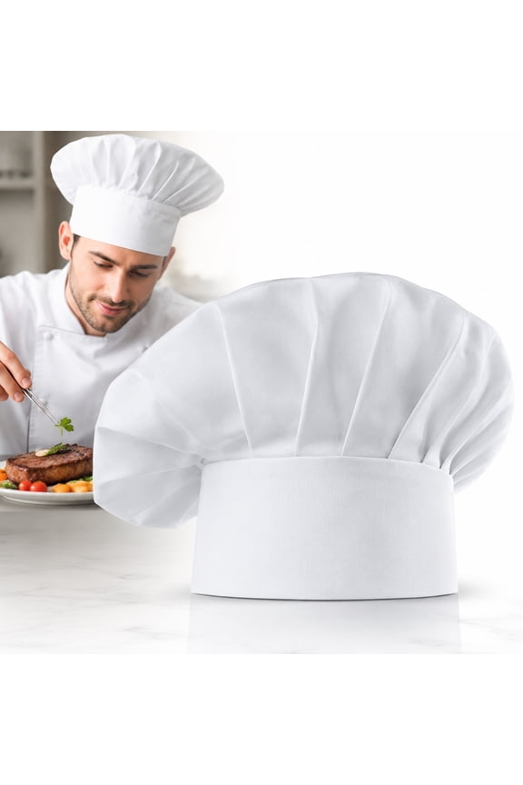 1 Pcs Chef Hats for Men, Chef Hat, Adjustable Elastic Cooking Kitchen Chef Caps for Women, Baker, Kitchen, Halloween, Christmas Cook