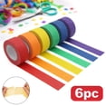 thumbnail image 1 of Deally Colored Masking Tape, Colored Painters Tape for Arts & Crafts, Labeling or Coding, 6 Different Color Rolls Art Supplies, Masking Tape 1 Inch x 10.9 Yards (2.5cm X 10m), 1 of 8