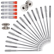 Deally Sewing Machine Needles, 50 PCS Universal Sewing Machine Needle, Compatible with Singer, Brother, Janome, Varmax, Sizes HAX1 65/9, 75/11, 90/14, 100/16, 110/18 (50 PCS)