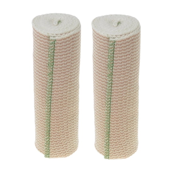 Dealmed Elastic Bandage Wrap 6" with Self Closure, Stretched Compression (2 Rolls/Pack)