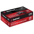 thumbnail image 1 of Dealmed Nitrile Exam Gloves, Black – 100 Count Disposable, Non-Irritating, Latex Free, Multi-Purpose for First Aid and Medical Facilities (Large, Pack of 1), 1 of 8