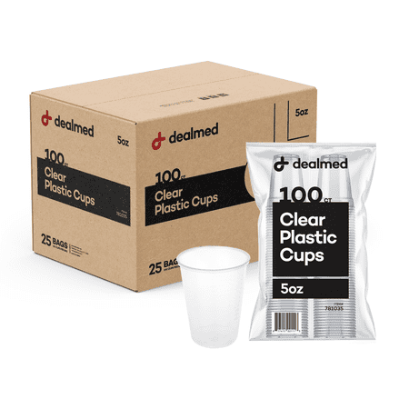 Dealmed 5 oz. Disposable Plastic Cups, 100% Recyclable Cups for Doctor's Offices, School Nurse's, Hospitals, at Home and More, 2500 Count