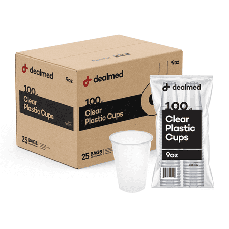 Dealmed 9 oz. Disposable Plastic Cups, 100% Recyclable Cups for Doctor's Offices, School Nurse's, Hospitals, at Home and More, 2500 Count