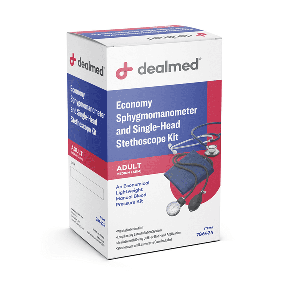 Dealmed Economy Sphygmomanometer and Single-Head Stethoscope Kit