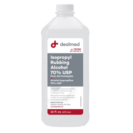 Dealmed Isopropyl Alcohol 70%, USP, 16 oz Bottle
