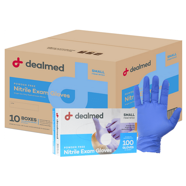 Dealmed Nitrile Exam Gloves Disposable, NonIrritating, Latex Free