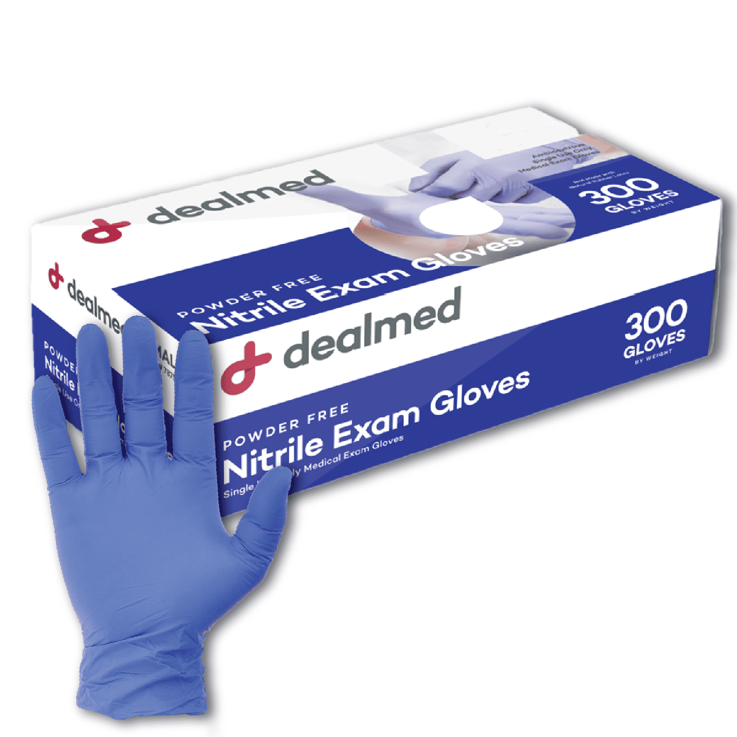 Dealmed Disposable Nitrile Medical Grade Exam Gloves, Latex Free, for