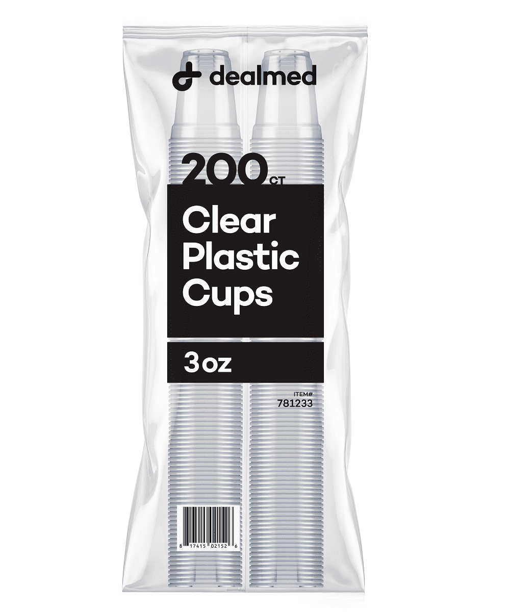 Dealmed (Pack of 200, 3 oz.) Disposable Plastic Cups, 100% Recyclable ...