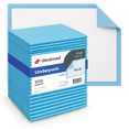 thumbnail image 1 of Dealmed Standard Absorbency Disposable Medical Underpads, 2-Ply Tissue Fill, 17" x 24”, Blue, 100 Count (1 Pack), 1 of 7