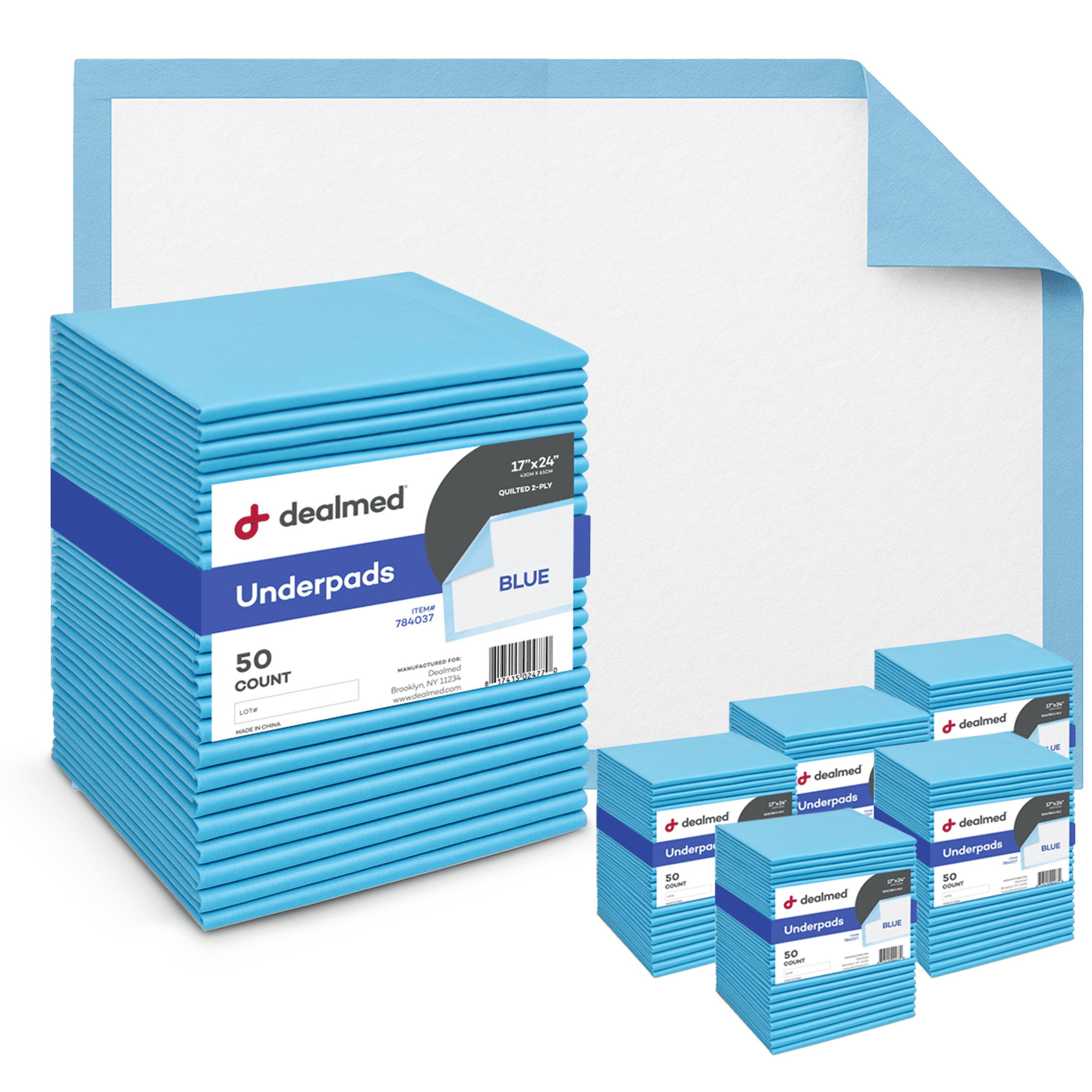 Tissue Pad Dealmed Standard Absorbency Disposable Medical Underpads, 2-Ply Tissue ...