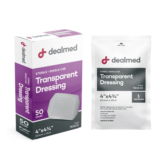 Pack Dressing Step Dealmed Transparent Semi-Permeable Dressing, Sterile, 4