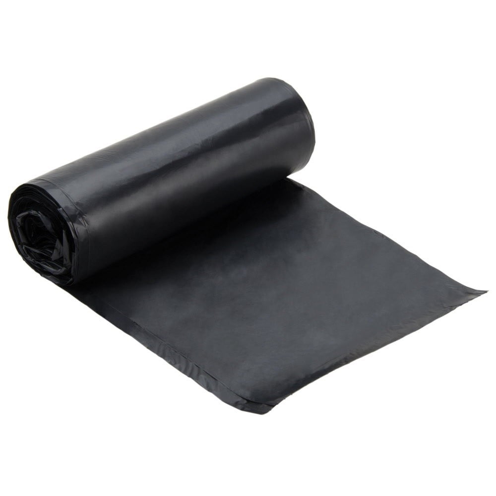 Dealmed Trash Bag, Made in USA, 60 Gallon, 38" x 58", 1.35 Mil, Black, 10 Bags Per Roll, 10 Rolls Per Case