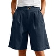 thumbnail image 1 of Dealovy Bermuda Jeans Shorts for Women Trendy Mid Rise Knee Length Denim Long Shorts Wide Leg Summer Casual Jorts, 1 of 9
