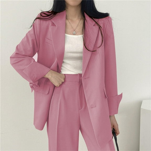 Dealovy Blazers for Women Fall Casual Business Coats Button down Work Office Suit Jacket