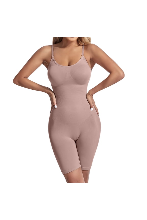 Bodysuit for Women Belly Control Shapewear Jumpsuits Spaghetti Strap Seamless Workout Base Layer Romper