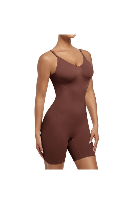 Bodysuit for Women Belly Control Shapewear Jumpsuits Spaghetti Strap Seamless Workout Base Layer Romper