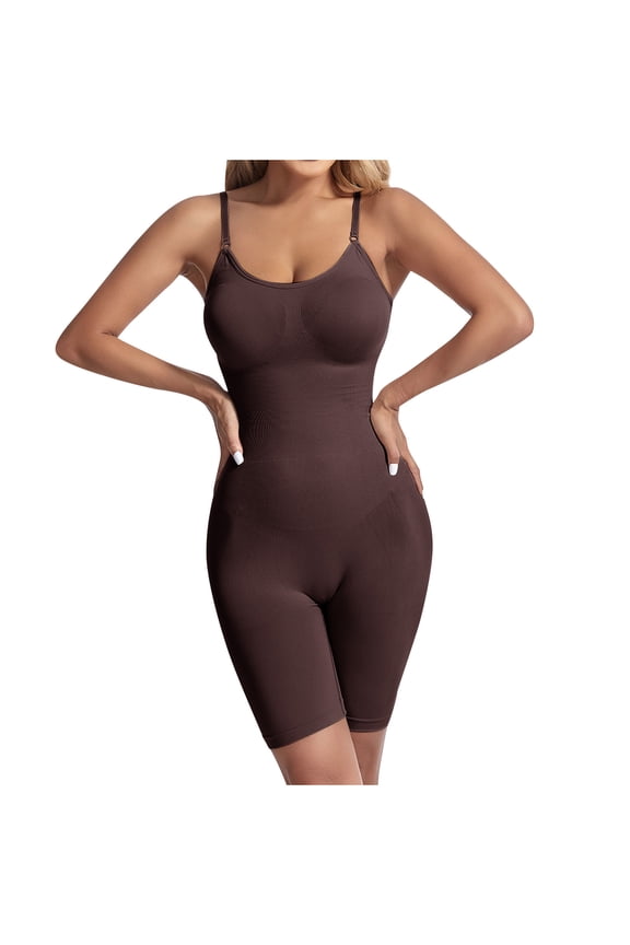 Bodysuit for Women Belly Control Shapewear Jumpsuits Spaghetti Strap Seamless Workout Base Layer Romper