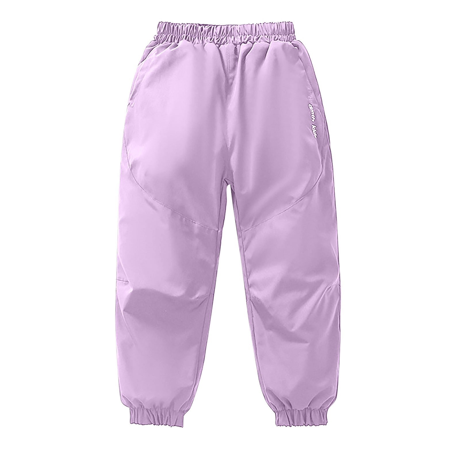 Kids Baggy Sweatpants For Boys & Girls - Wide Leg Elastic Waist Solid Color Drawstring Trousers With Pockets