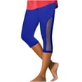 thumbnail image 1 of Dealovy Capri Leggings for Women Mesh Belly Control Stretch Workout Yoga Capris Lightweight Summer Cropped Leggings, 1 of 6